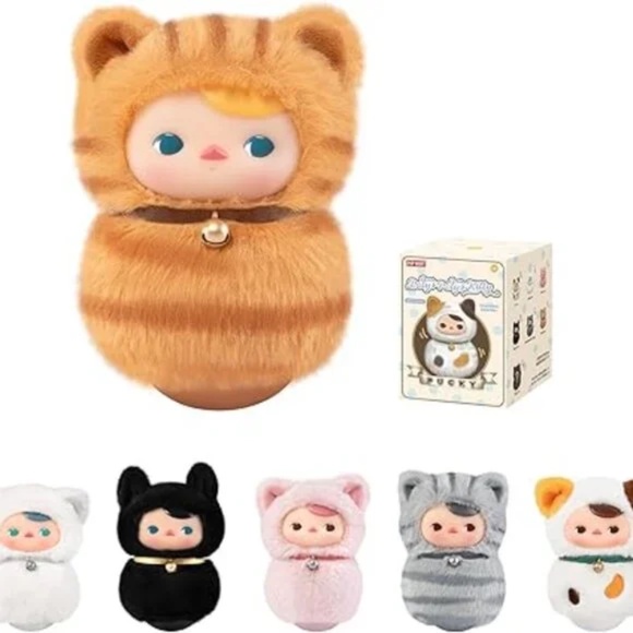 POP MART PUCKY Roly-Poly Kitty RED TABBY-Vinyl Plush Blind Box, SEALED - POP NOW - Picture 1 of 2